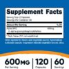 Nutricost Alpha GPC 600mg, 120 Vegetarian Capsules - Non-GMO and Gluten Free, 300mg Per Capsule