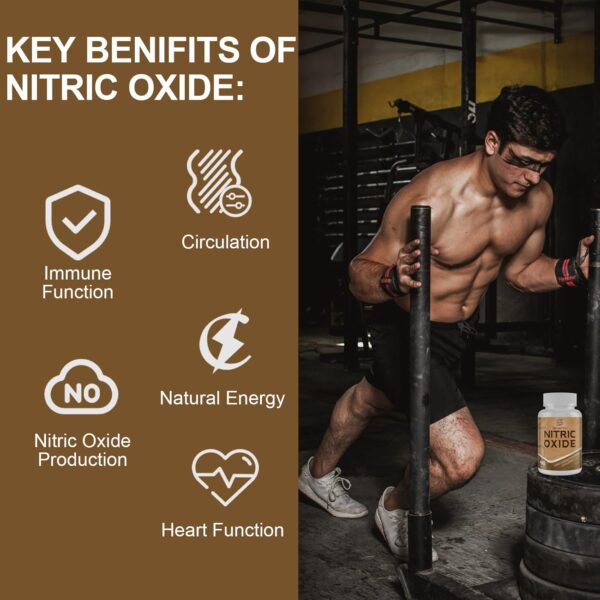 Nitric Oxide Supplement, Nitric Oxide Booster & 6-in-1 Phytonutrient Blend for Heart, Circulation, Immune - 90 Capsules (2 Bottle)