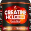 Creatine HCL Capsules with HMB - Workout Supplement for Men & Women, Muscle Builder, Endurance, Strength, Superior to Monohydrate: Instantized for Max Absorption, No Load, No Bloat, 180 Vegan Capsules