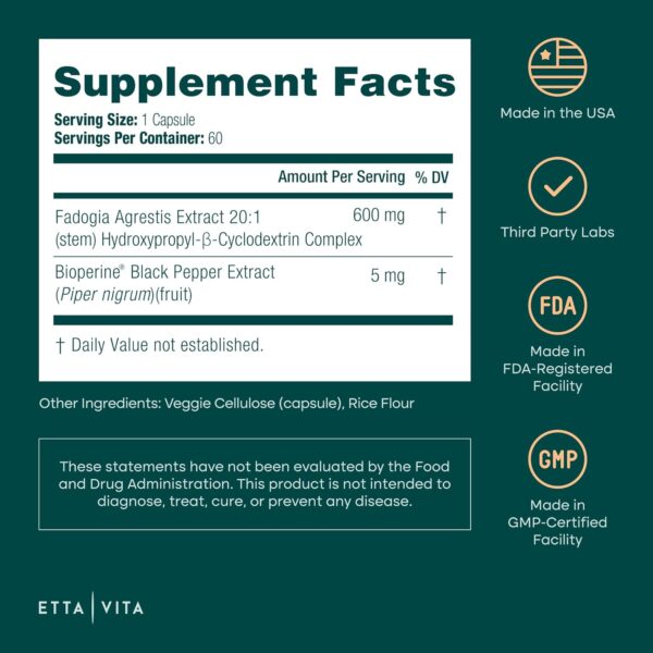 Organic Fadogia Agrestis 600mg for Natural Test Support (2X More Pure - 3X More Absorbent) Athlete Approved - Supports Muscle Growth & Recovery, Healthy Energy Levels, Drive, Stamina & Mood - 60ct