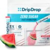 DripDrop Sugar Free Hydration Packets - Zero Watermelon - Single Serve Electrolytes Powder Drink Mix - Non-GMO, Gluten Free, Vegan - 32 Sticks