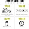 JYM Hydration Lemon Lime Powder, Performance Electrolytes, Potassium, Sodium, Magnesium, for Men & Women, Theanine, Ashwaghanda, Theanine, 40 Servings