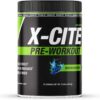 X-CITE Pre-Workout by ATHLEAN-X - Enhanced Formula with Beta-Alanine, Creatine & Caffeine for Ultimate Energy, Endurance, Focus & Muscle Pump, NSF Certified (22 Servings, Sour Blue Raspberry)