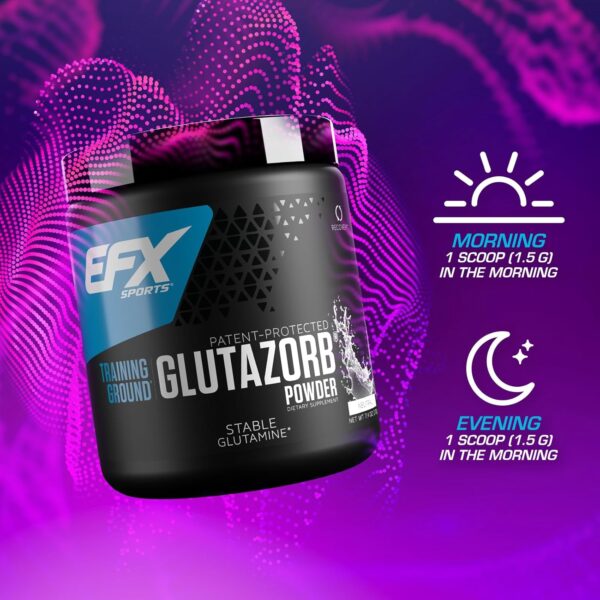 EFX Sports Training Ground Glutazorb Powder | Highly Concentrated, pH Correct Glutamine Supplement | Digestion & Immune Support | 140 Servings (Unflavored)