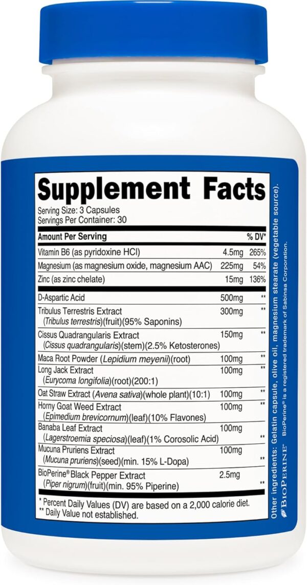 Nutricost Testosterone Support Complex (90 Capsules) -1800mg Per Serving