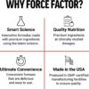 FORCE FACTOR Creatine Monohydrate, Creatine Powder for Muscle Gain, More Strength, and Faster Workout Recovery, Clinically Studied Micronized Creatine 5g Dose Per Serving, Unflavored, 60 Servings