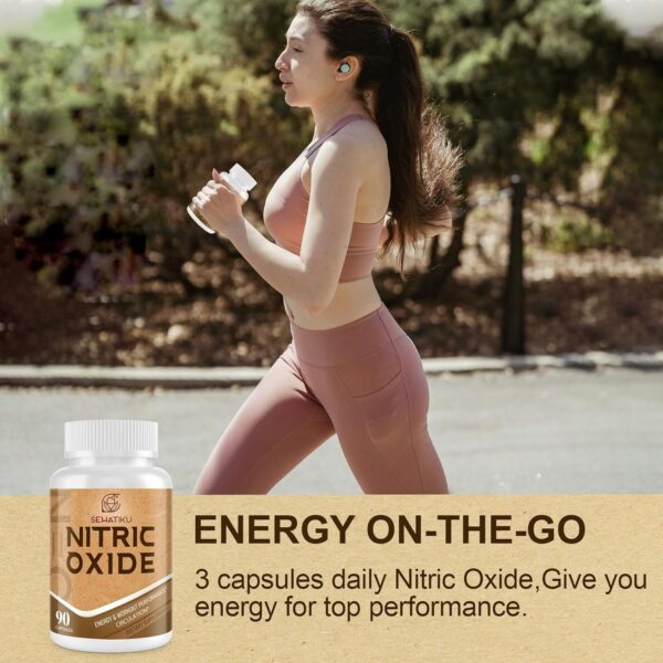 Nitric Oxide Supplement, Nitric Oxide Booster & 6-in-1 Phytonutrient Blend for Heart, Circulation, Immune - 90 Capsules (2 Bottle)