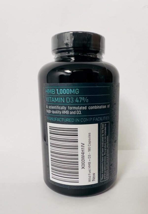 HMB and Vitamin D3 Supplement Capsules - B-Hydroxy B-Methylbutyrate 1,000-3,000 MG HMB Supplements with Vitamin D3 - Muscle Growth, Strength, Performance, Pre-Workout, Muscle Recovery - 360 Caps
