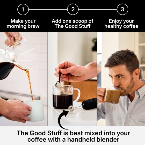 For Wellness The Good Stuff™ Focus Blend (30 Servings Pouch), Non-Dairy Coffee Supplement – Stimulates Cognitive Function & Mental Clarity