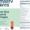 SmartyPants Teen Guy Formula, Daily Multivitamin Gummies: Vitamins C, B12, K, Zinc, & Biotin for Immune Support, Energy, Skin & Hair Support, Assorted Fruit Flavor, 120 Gummies (30 Day Supply)