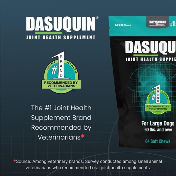 Nutramax Laboratories Dasuquin Joint Health Supplement for Large Dogs - With Glucosamine, Chondroitin, ASU, Boswellia Serrata Extract, and Green Tea Extract, 84 Soft Chews, DASL84SC