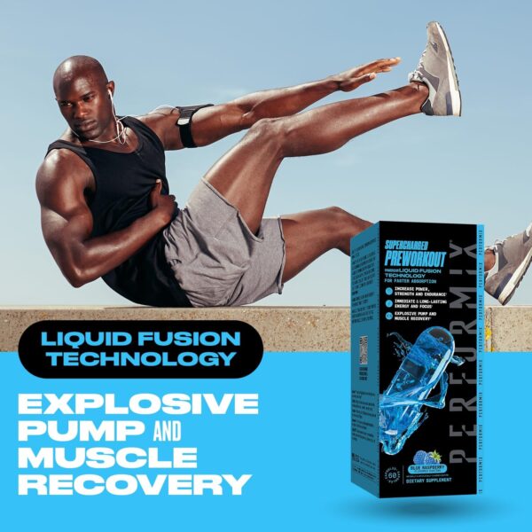 PERFORMIX Supercharged Preworkout - Sustained Energy, Endurance, and Focus - Premium Muscle Supporting Oceanix and Alpha GPC for Hardcore Training & Body Building (60 Capsules)