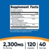 Nutricost Turmeric Curcumin with BioPerine and 95% Curcuminoids, 2300mg, 120 Capsules, Veggie Capsules, 767mg Per Cap, 40 Servings, Gluten Free, Non-GMO