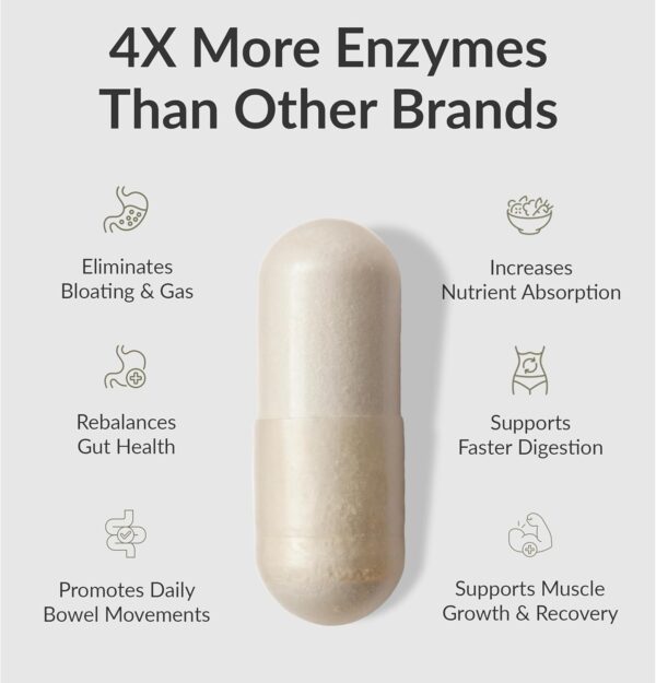 BIOptimizers MassZymes Digestive Enzymes Supplement – Max Nutrient Absorption, Boost Energy, Reduce Bloating – Health Vegan Dairy-Free – Muscle Recovery, Gut Health & Clarity - 100,000 Units 30 Caps