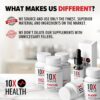 10X Health 5 MTHF Supplement - Methylated Multivitamin with Methylfolate & Magnesium for Brain, Heart Health, DNA & Neurotransmitter Synthesis - Bioavailable 5-MTHF Supplement - 60 Capsules