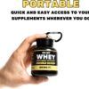 Protein Shaker Bottle With Supplement Keychain Container - BPA Free, Reusable Shaker Cup for Active Weight Lifters and Fitness Enthusiasts - Cute, Fun, and Convenient Design - OnMyWhey