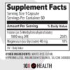 10X Health 5 MTHF Supplement - Methylated Multivitamin with Methylfolate & Magnesium for Brain, Heart Health, DNA & Neurotransmitter Synthesis - Bioavailable 5-MTHF Supplement - 60 Capsules