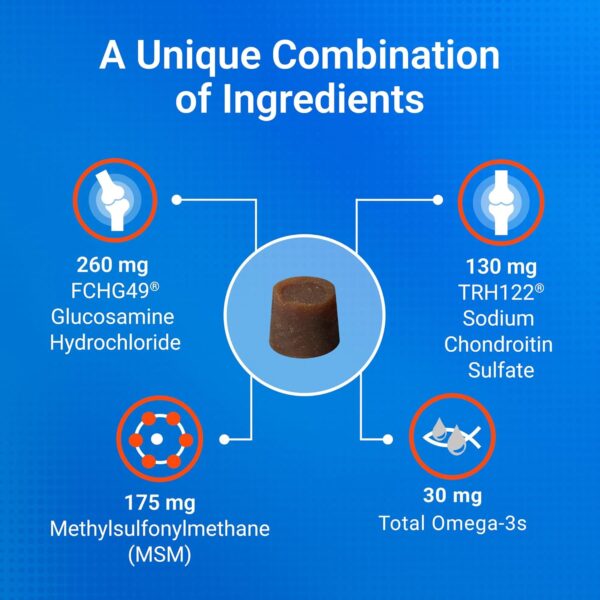 Nutramax Cosequin Minis Maximum Strength Joint Health Supplement - With Glucosamine, Chondroitin, MSM, and Omega-3's, 45 Soft Chews