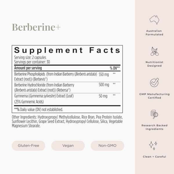 JSHealth Vitamins Berberine+ Formula — Berberine Supplement for Metabolic Health — Vegan, Gluten-Free & Non-GMO. (60 Tablets)