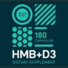 HMB and Vitamin D3 Supplement Capsules - B-Hydroxy B-Methylbutyrate 1,000-3,000 MG HMB Supplements with Vitamin D3 - Muscle Growth, Strength, Performance, Pre-Workout, Muscle Recovery - 360 Caps