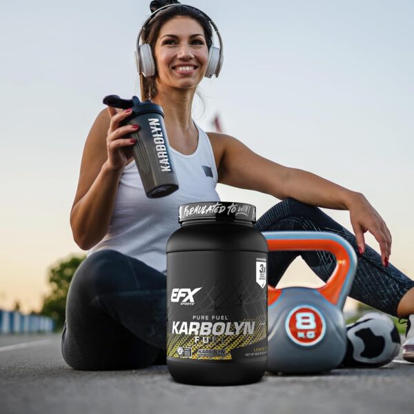 EFX Sports Karbolyn Fuel | Fast-Absorbing Carbohydrate Powder | Carb Load, Sustained Energy, Quick Recovery | Stimulant Free | 36 Servings (Lemon Ice)