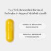 JSHealth Vitamins Berberine+ Formula — Berberine Supplement for Metabolic Health — Vegan, Gluten-Free & Non-GMO. (60 Tablets)