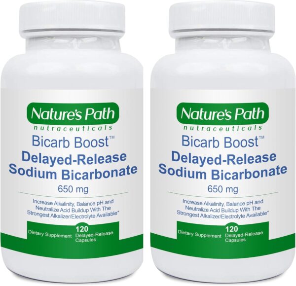 Sodium Bicarbonate 650 mg Tablets - Strongest Alkaline Tablets - Electrolyte Supplement & Keto Electrolyte Pills, Salt Tablets Hydration & Rehydration, Endurance, Stamina: 120 Capsules