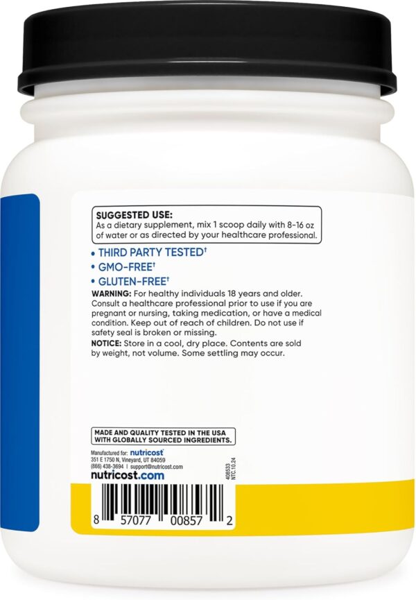 Nutricost BCAA Powder (Pineapple, 90 Servings) - Optimal 2:1:1 Ratio