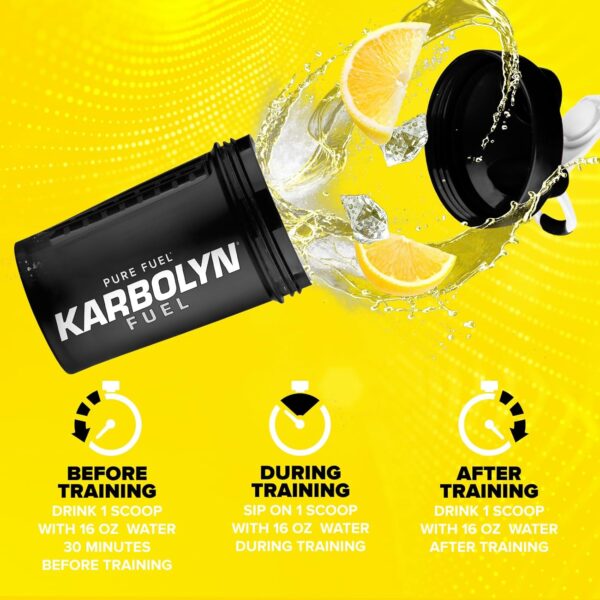 EFX Sports Karbolyn Fuel | Fast-Absorbing Carbohydrate Powder | Carb Load, Sustained Energy, Quick Recovery | Stimulant Free | 36 Servings (Lemon Ice)