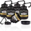 Protein Powder and Supplement Funnel Keychain, Portable to-Go Container for The Gym, Workouts, Fitness, and Travel - TSA Approved, Classic 5-Pack