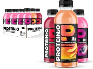Protein2o Hydration Drink - 2-in-1 Liquid Clear Whey Protein Isolate and Electrolyte Drink - 15g Protein, Vitamins B5, B6 - Post-Workout Recovery - 16.9 Fl Oz - 12 Count Flavor Fusion Variety Pack