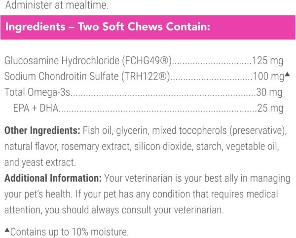 Nutramax Cosequin Joint Health Supplement for Cats - With Glucosamine, Chondroitin, and Omega-3, 60 Soft Chews