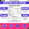 Creatine Monohydrate Gummies for Men & Women – 5000mg per Serving Creatine Supplement with Beta-Alanine, L-Citrulline & B12 – Supports Strength, Energy, and Recovery – 75 Vegan Gummies. Sugar-Free