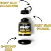 Protein Shaker Bottle With Supplement Keychain Container - BPA Free, Reusable Shaker Cup for Active Weight Lifters and Fitness Enthusiasts - Cute, Fun, and Convenient Design - OnMyWhey