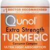 Qunol Turmeric Curcumin Supplement, Turmeric 1000mg With Ultra High Absorption, Joint Support Supplement, Extra Strength Turmeric Capsules, 2 Month Supply, 120 Count (Pack of 1)
