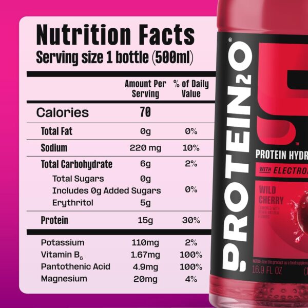 Protein2o Hydration Drink - 2-in-1 Liquid Clear Whey Protein Isolate and Electrolyte Drink - 15g Protein, Vitamins B5, B6 - Post-Workout Recovery - 16.9 Fl Oz - 12 Count Flavor Fusion Variety Pack