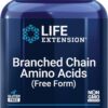 Life Extension Branched Chain Amino Acids (BCAAs), leucine, isoleucine, valine, Promotes Muscle Recovery After Exercise, Gluten-Free, Non-GMO, 90 Capsules