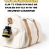 Protein Shaker Bottle With Supplement Keychain Container - BPA Free, Reusable Shaker Cup for Active Weight Lifters and Fitness Enthusiasts - Cute, Fun, and Convenient Design - OnMyWhey