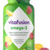 Vitafusion Omega-3 Gummy Vitamins, Berry Lemonade Flavored, Heart Health Vitamins(1) With Omega 3 EPA/DHA and Vitamins A, C, D and E, America’s Number 1 Vitamin Brand, 60 Day Supply, 120 Count