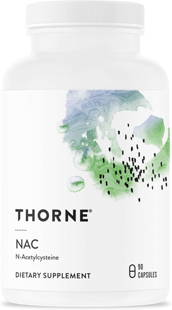 THORNE NAC - N-Acetylcysteine - 500mg - Supports Respiratory Health and Immune Function*; Promotes Liver and Kidney Detox - 90 Capsules