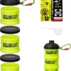 Protein Powder Stackable Container To Go,with Top Cap Funnel for Water Bottle,Twist Lock Portable Supplement Organize Storage Dispenser for Pre/Post Workout,Fitness,Travel,Gym