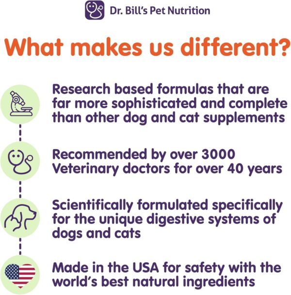 Dr. Bill’s Feline Ultimate Fitness & Health | Cat Multivitamin Powder - Daily Supplement | Weight Control, Joint, Brain, Heart & Immune Support | Omega 3s, Collagen, B Vitamins, Taurine, Amino Acids
