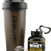 Protein Shaker Bottle With Supplement Keychain Container - BPA Free, Reusable Shaker Cup for Active Weight Lifters and Fitness Enthusiasts - Cute, Fun, and Convenient Design - OnMyWhey