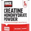 FORCE FACTOR Creatine Monohydrate, Creatine Powder for Muscle Gain, More Strength, and Faster Workout Recovery, Clinically Studied Micronized Creatine 5g Dose Per Serving, Unflavored, 60 Servings