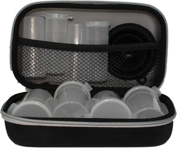Powdered Supplement Case (Gray) - Portable Protein Powder Supplement Container - BPA Free