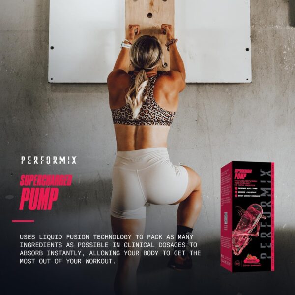 PERFORMIX Supercharged Pump - Nitrosigine® and Betaine Pre-Workout Supplement - Muscle Pump Accelerator - Endurance and Strength Booster (80 Capsules)