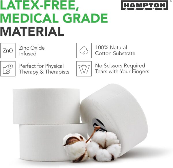 Hampton Adams | As Seen on Shark Tank | Original Bulk Athletic Tape (32-Pack) | 45 ft Rolls | NO Sticky Residue & Easy to Tear | Perfect for Sports Athletes, Trainers & First Aid Injury Wrap
