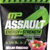 Muscle Pharm Assault Energy & Strength Pre Workout Powder for Men & Women with Beta Alanine, Caffeine, Creatine & Betaine Anhydrous, Pre-Workout Supplements, 30 Servings, Hwachae Melon Flavor