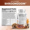 Clean Nutraceuticals Lions Mane 20in1 Mushroom Supplement with Turkey Tail Reishi Cordyceps Chaga Maitake Meshima Poria Cocos Shiitake Oyster Porcini Enoki - Pack