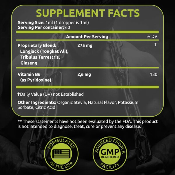 Testosterone Booster for Men - Mens and Women Health Supplements - Supplement with Tongkat Ali + Tribulus Terrestris for Male Enhancement - Supports Muscle Recovery & Energy Boost
